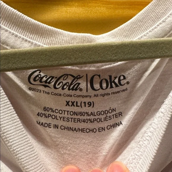 Coca-Cola White Tee with Rainbow Design - Picture 2 of 3